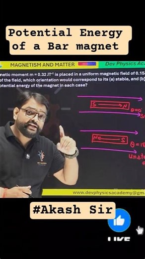 👉 Potential Energy of a Bar Magnet in Magnetic Field | Class 12 Physics Shorts 👈