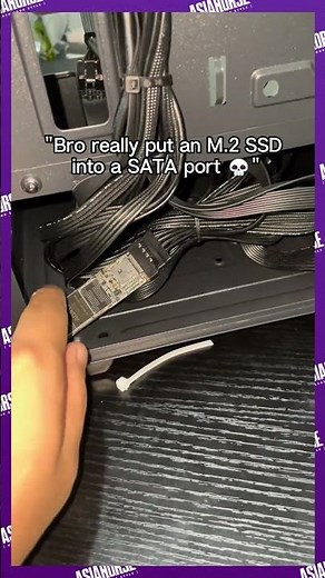 Bro really put an M.2 SSD into a SATA port 💀