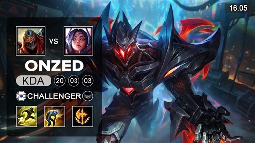 「Onzed全局OB」劫 VS 刀妹 上单 -王者 - S16
