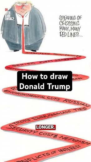 Cartoonist reveals secrets to drawing Donald Trump