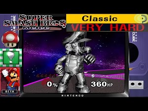 Super Smash Bros. Melee - Classic Mode Gameplay with Giant Metal Mario (VERY HARD)