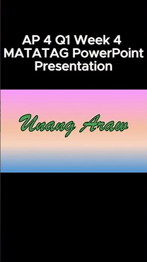 ARALING PANLIPUNAN 4 Q1 Week 4 MATATAG Powerpoint Presentation #matatagcurriculum #matatag
