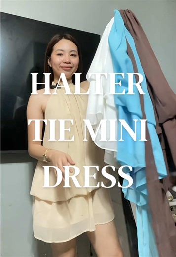 Trending Outfits: Halter Tie Mini Dress Vibes