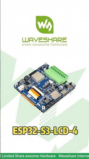 ESP32-S3-LCD-4，480×480 resolution on 4" display，Wi-Fi & Bluetooth 5，Expandable with CAN, RS485, I2C