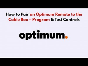 How to Pair an Optimum Remote to the Cable Box – Program & Test Controls