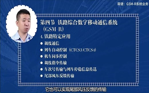 蒋健：铁路综合数字移动通信系统GSM-R