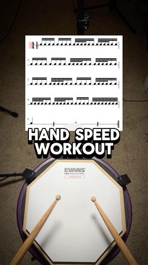32nd Note Hand Speed Workout! #drums #drummer #rhythm #reelsinstagram #practicepad #drumming