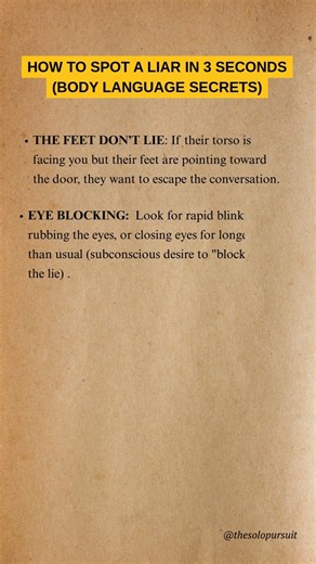 The mouth lies, but the body screams the truth. Watch for these 3 signs. #bodylanguage