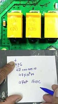 3× 476 16K KEMET SMD Tantalum Capacitors in Parallel || Capacitance & Voltage Explained #shorts