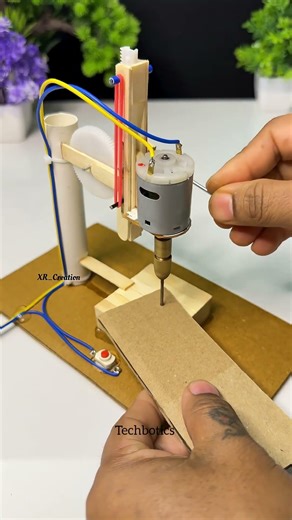 Homemade pressure drill machine with Dc motor #shorts #trending