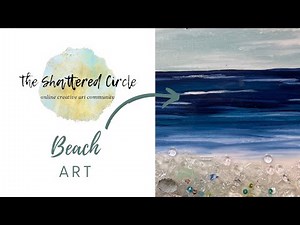 Beach Art (Glass & Resin Art Tutorial)