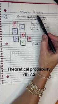 7th 7.2 Theoretical Probability #probability #theoretical
