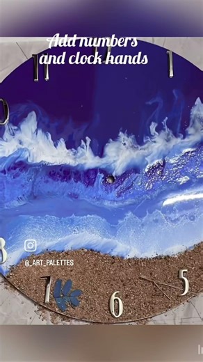 Beach themed resin clock | Step by step tutorial | #clock #resinart #resinclock