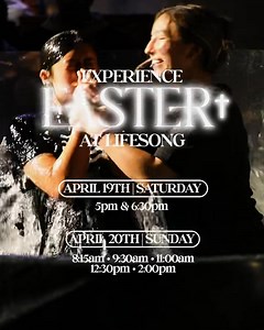 1.9K views · 28 reactions | Celebrate Easter with us this weekend! ✝️ Bring your family, invite a friend—hope is alive!  We’ve got 7 services to choose from: ____________ Saturday | 5:00 & 6:30pm Sunday | 8:15am, 9:30am, 11:00am, 12:30pm & 2:00pm. #EasterAtChurch | Lifesong STKN | Facebook