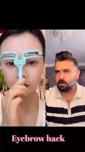 Funny eyebrow hack #viral #hairstyle #trending #fashion #hairstyle #shortsfeed
