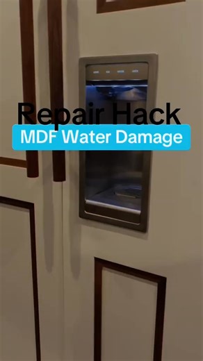 MDF Water damage doesnt have to be complicated to fix #satisfying #b | Earnest Bacon
