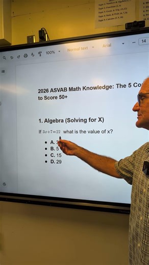 Essential Algebra for the ASVAB #asvab #math