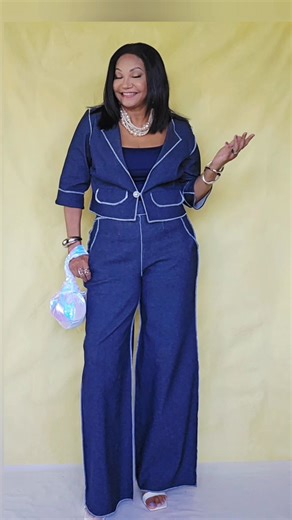 Sewing inside out and let the contrast stitching do the talking on the exterior, a very tricky sewing maneuver 🧐 #fashionover50 #fashionover60 #sewing #memade #imadethis #styleinspo #ootd #styleinfluencer #fashionreels #fashiondesigner #denim | Janine Kroes