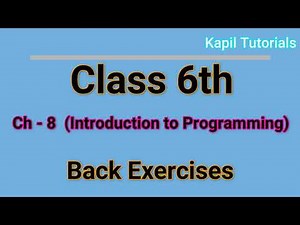 Class 6th Ch 8 Introduction to Programming (Back Exercises)