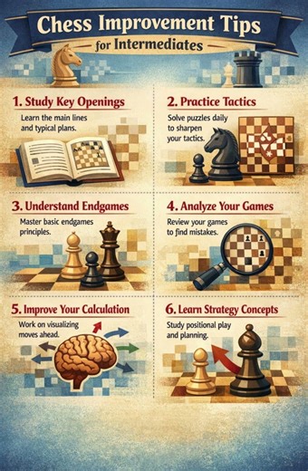 Tips for chess improvement for intermediate players! 😃😜 #chess