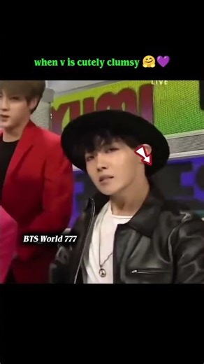 when v is cutely clumsy 🤗💜#bts #hosek #btsarmy #btsshorts