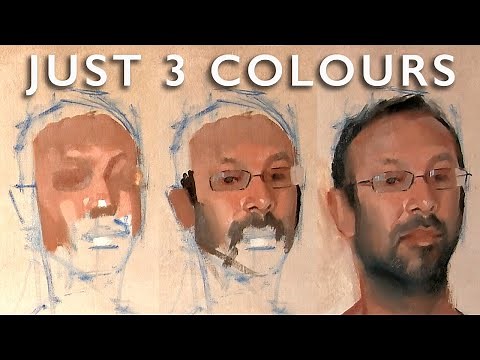 Realistic Portrait Painting with ONLY 3 Colours