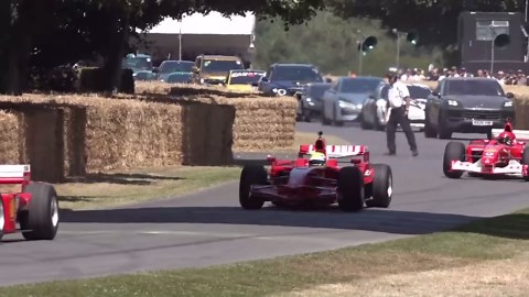 Felipe Massa back in the Ferrari F1 F2008