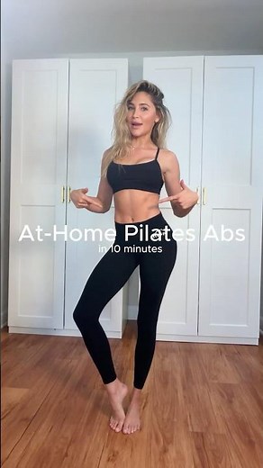 10 min Pilates core workout at home #pilates #homeworkout #absworkout