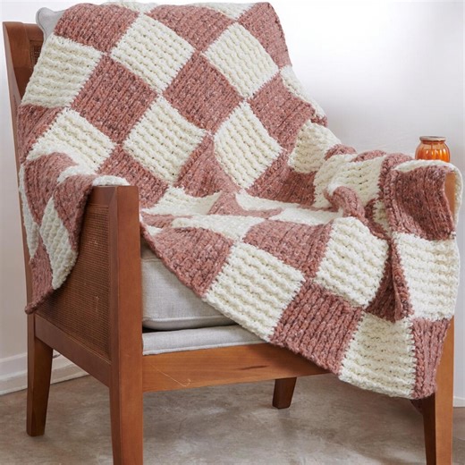 Color Block Crochet Blanket Pattern | Ribbed Texture Throw (PDF Pattern) - Etsy