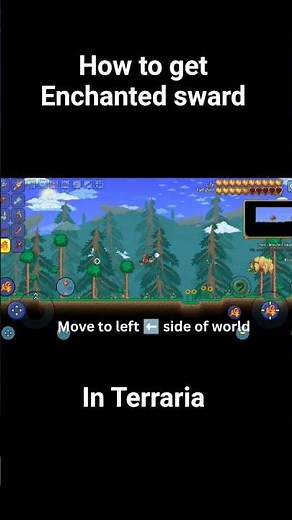 how to get enchanted sword in Terraria ? #terraria #enchantedsward #gaming