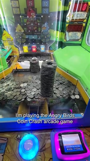 70K views · 766 reactions | I built a giant tower of coins in this coin pusher, but something went wrong... | Arcade Matt | Facebook