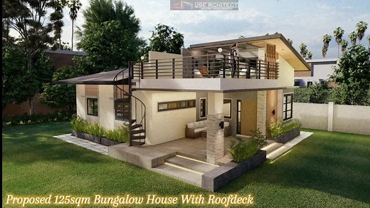 Bungalow House with Roof Deck Design Ideas