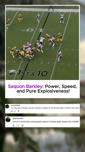 Saquon Barkley Power, Speed, and Pure Explosiveness! #saquonbarkley #shorts