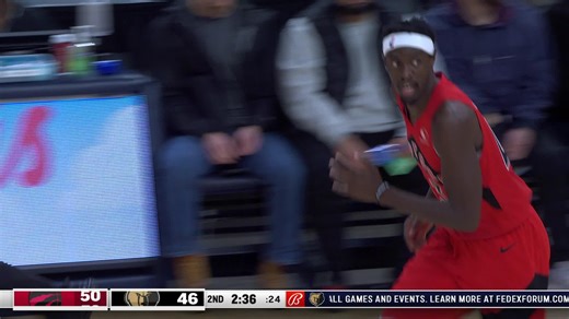 Pascal Siakam drains the triple