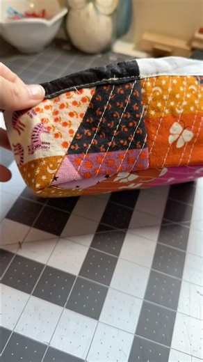 Using every bit of this amazing fabric so I made a scrappy fabric basket #rubystarsociety