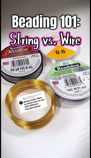 Replying to @Fashion & Scents By. Araena Here are some basics on when I use certain wires or strings for my beaded bracelets! #sellingbracelets #memorywire #tigertail #fireline #diy #glassbead #luxurybracelets #luxuryjewelry #necklace #glassbeadsjewelry #beadspotdiy #handmadebracelet #beadhaul #beadshaul #beadsunboxing #wholesalebeads #braceletmaking #braceletinspo #beadmix #diybracelet #beadsoup #diyjewelry #jewelryinspo #beads #beadtok #beadedjewelry #beadedbracelets #beadsjewelry #beading #be