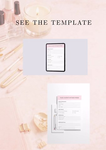 Nail Client Intake Form Template | Editable Canva (digital Download) - Etsy