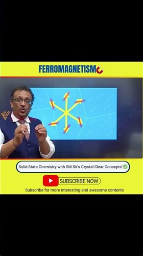 Ferromagnetism Explained Fast: SM Sir’s Shortcut Revision! ⚡️#shorts