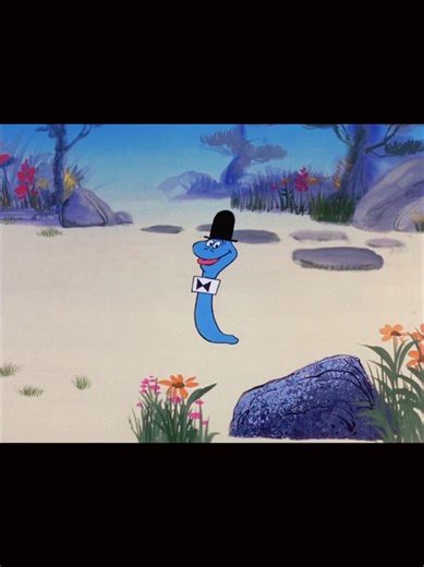 The Blue Racer is a fast-moving blue snake cartoon character, voiced by Larry D. Mann, who starred in his own series of 17 theatrical shorts produced by DePatie-Freleng from 1972-1974, after first appearing in the Tijuana Toads cartoons. His main antagonist is a black-belt Japanese beetle, and the series also featured the goofy Crazylegs Crane. The cartoons are known for their fast-paced gags, with the snake trying to catch the beetle, who often uses karate to defend himself. #cartoon #genx #cla