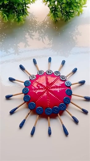 Amazing Matchstick & Button Craft Design ✨