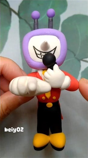 Deltarune Tenna tutorial #airdryclay_beiy02 #deltarune #tenna #tvman #clayarttutorial #handmade
