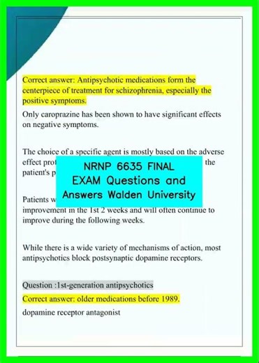 NRNP 6635 FINAL EXAM Questions and Answers Walden University video