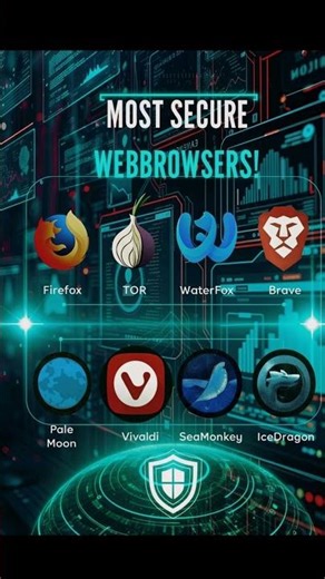 Most Secure Web Browsers 🔐 #cybersecurity #networking #shorts
