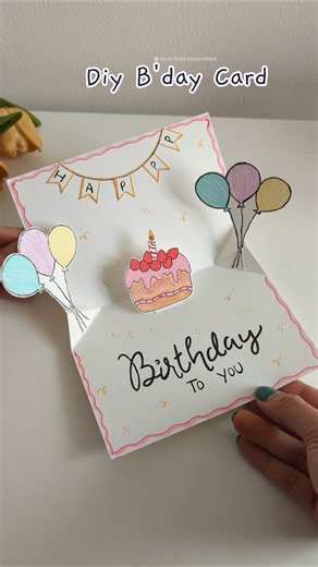 DIY CUTEEST Handmade Birthday Card!