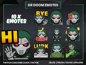 Animated Emotes | Animated Twitch Emotes | Villain Armor Emotes Pack | Dark Mask Stream Emotes for Twitch, Discord, Youtube & Kick - Etsy