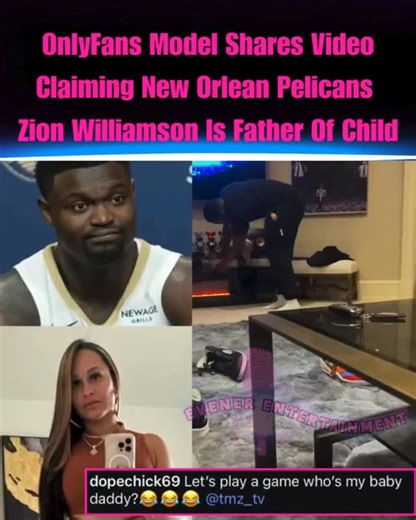 Evener Entertainment on Instagram: "Adult content creator Alissa Alcantara, known online as DopeChick69, shared a video and multiple posts claiming that Zion Williamson is the father of her toddler. One of her posts specifically used the caption, “Let’s play a game, who’s my baby daddy?”.She shared a video compilation showing herself with her young child and a man she claims is Williamson. Reports also mention she posted screenshots of a $2,000 Zelle payment from an account named "Zion Williamso