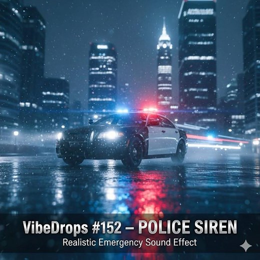 🚨 Police Siren Sound | Realistic Emergency SFX | VibeDrops #152