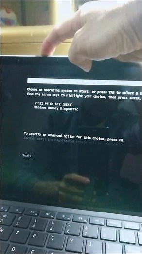 Boot from USB on laptop Laptop Surface Pro 6 #surface_pro_6 #shorts