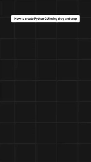 #Follow for more Coding Tips. How to create Python GUI using drag and drop. @Pasmac Technologies