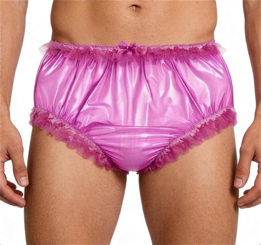 Plus Size Lace Edged PVC Underwear, Customizable - Etsy